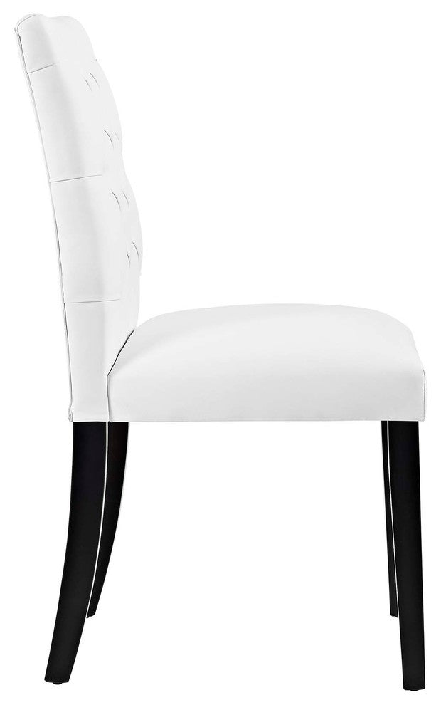 Duchess Dining Chair Vinyl Set of 2, White