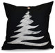 Decorative Holiday Pillow Geometric Print, Black, 18"x18"