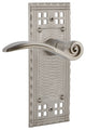 Craftsman Plate With Swan Lever, Satin Nickel, Privacy, Non-Handed