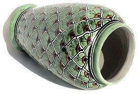 Peacock Mermaid Talavera Flower Vase