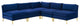 Sectional Sofa Set, Velvet, Blue Navy, Modern, Living Lounge Hotel Hospitality