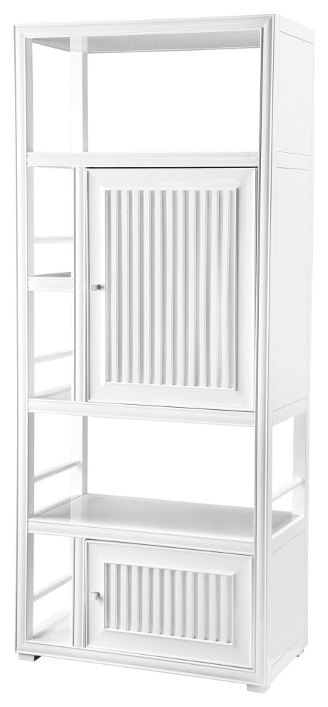 Athens 30" Bookcase Linen Cabinet, double-sided, Glossy White
