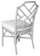 Kara Rattan Dining Side Chair, Gray, Set of 2