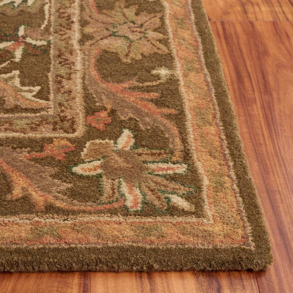 Safavieh Antiquity Collection AT52 Rug, Olive/Gold, 2'x3'