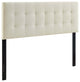 Modway Bedroom Lily Full Fabric Headboard, Ivory