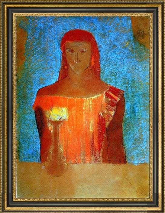 Odilon Redon Lady Macbeth - 21" x 28" Framed Premium Canvas Print