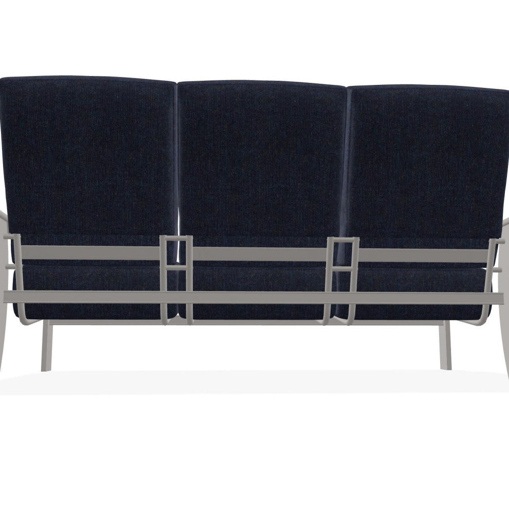 St. Catherine Deep Seat 3-Seat Outdoor Sofa, Indigo/Warm Gray