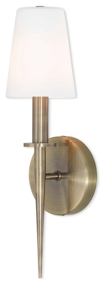 Livex Lighting Witten Light ADA Wall Sconce, Antique Brass
