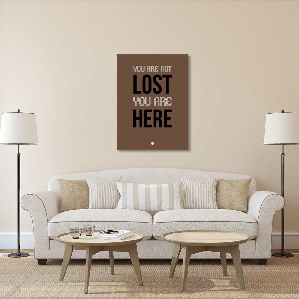 "You Are Not Lost Poster Brown" Fine Art Print