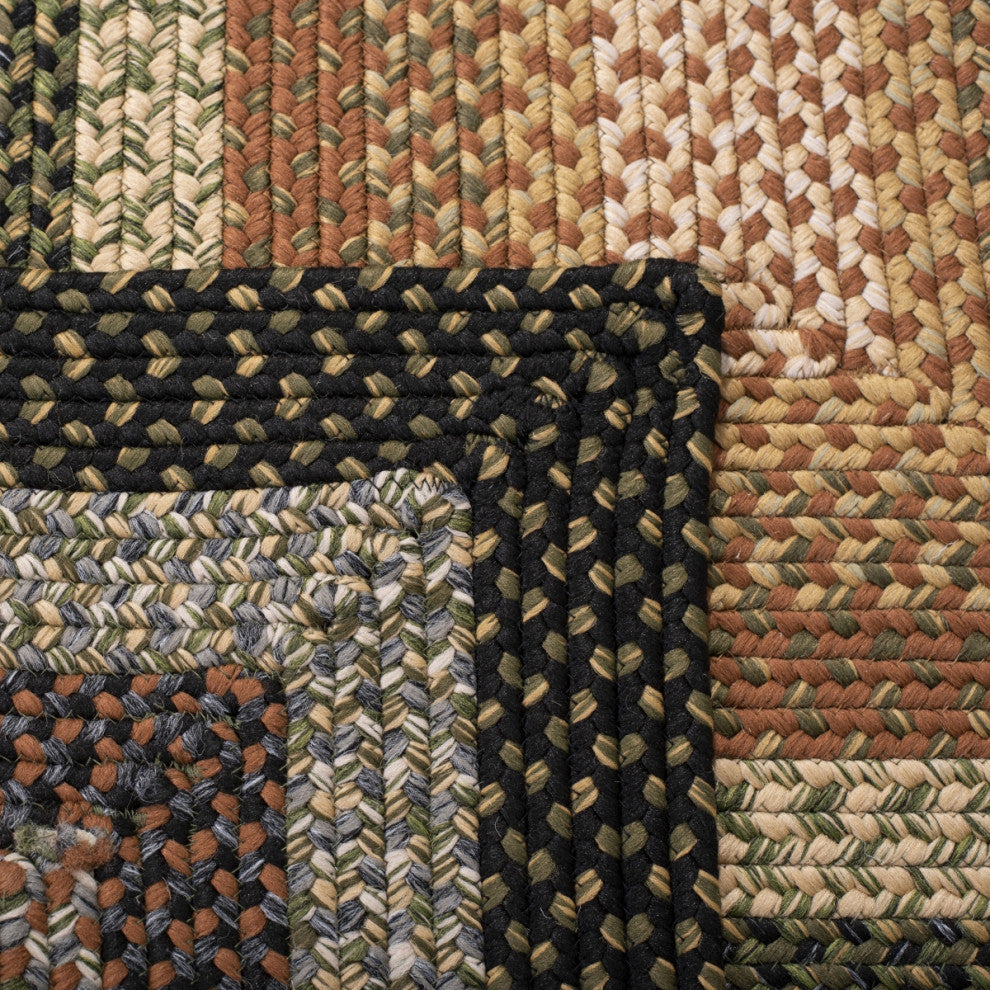 Safavieh Braided BRD308 Rug Machine-Washable, Multi, 5' Square