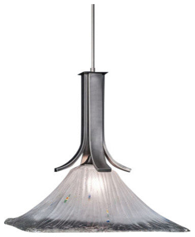 Apollo 1-Light Pendant, Graphite/Square Frosted Crystal