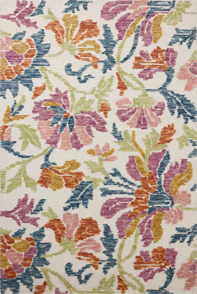 Loloi Tilly Ivory / Multi 18" x 18" Sample Rug