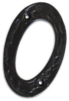 4" Iron Country Style Numeral, 0