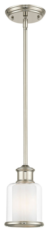 Middlebush 1-Light Mini Pendant, Polished Nickel