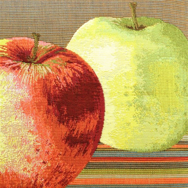 Pillow Decor - Fresh Apples on Brown Rectangular Throw Pillow