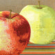 Pillow Decor - Fresh Apples on Brown Rectangular Throw Pillow