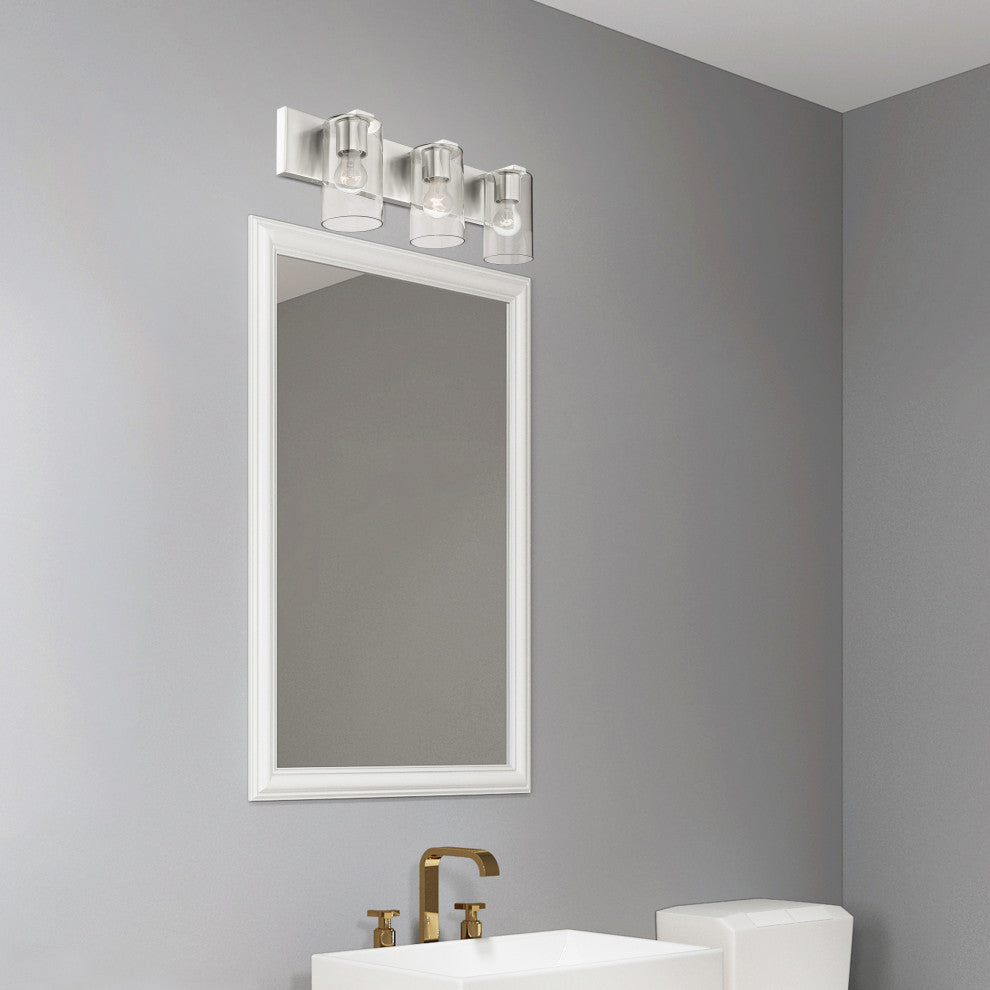 Livex Lighting Zurich 3 Light Brushed Nickel Vanity Sconce