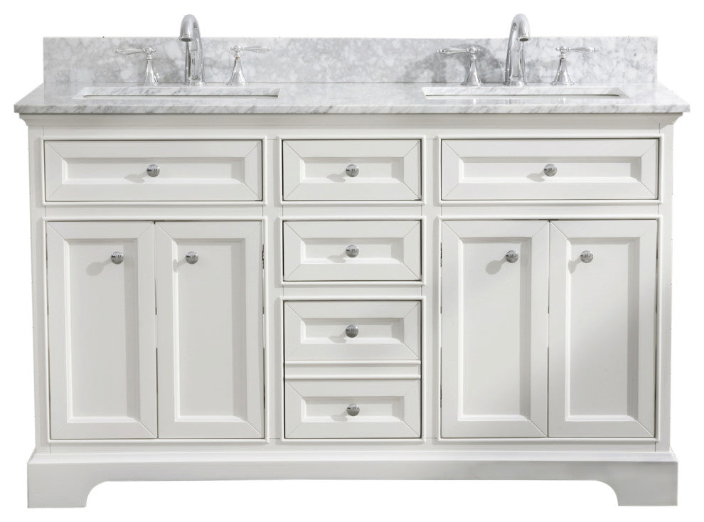 South Bay 55" Bathroom Vanity, White