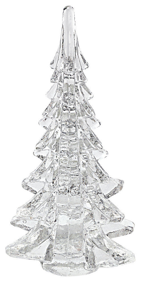 Mouth Blown Art Glass Christmas Tree, 11"