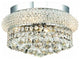 Elegant Primo Flush Mount, Chrome Finish With Royal Cut Crystal