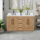Bellavia Bath Vanity, Weathered Fir, 60", No Mirror