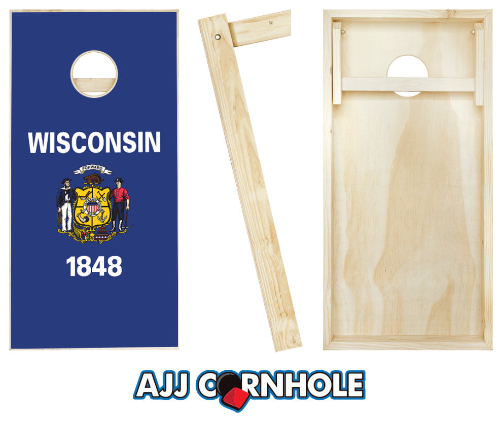 Wisconsin Flag Cornhole Set
