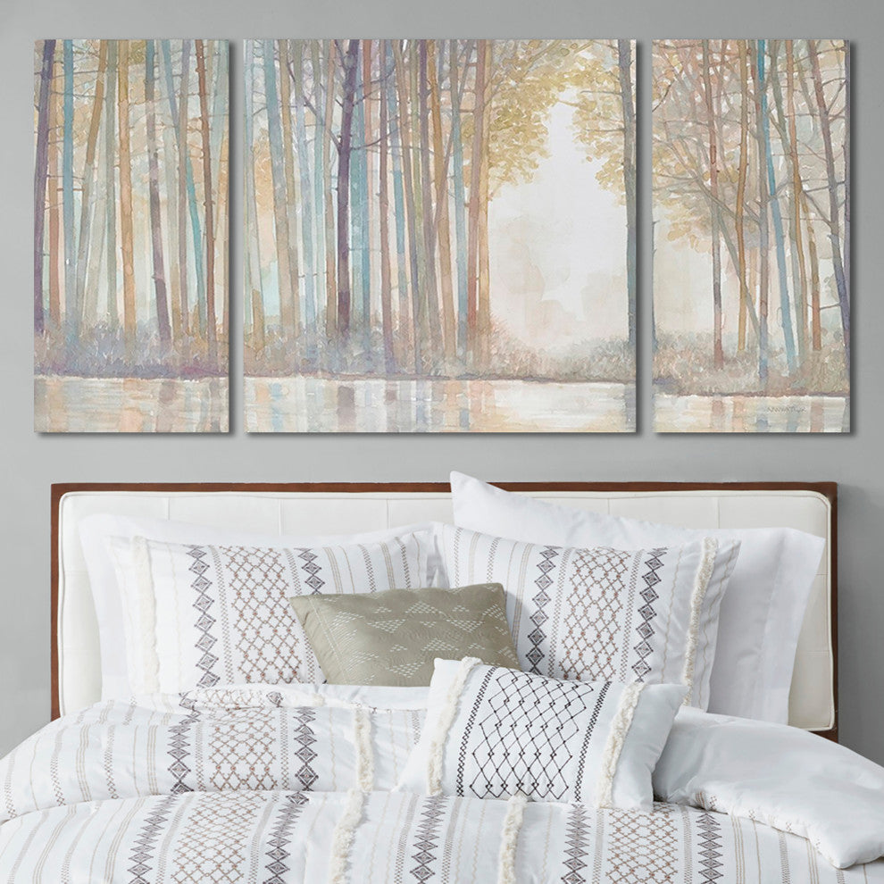 Madison Park 3-Piece Forest Reflections Gel Coated Canvas Set