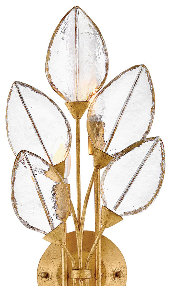 Fredrick Ramond Amira Large Four Light Sconce, Distressed Brass