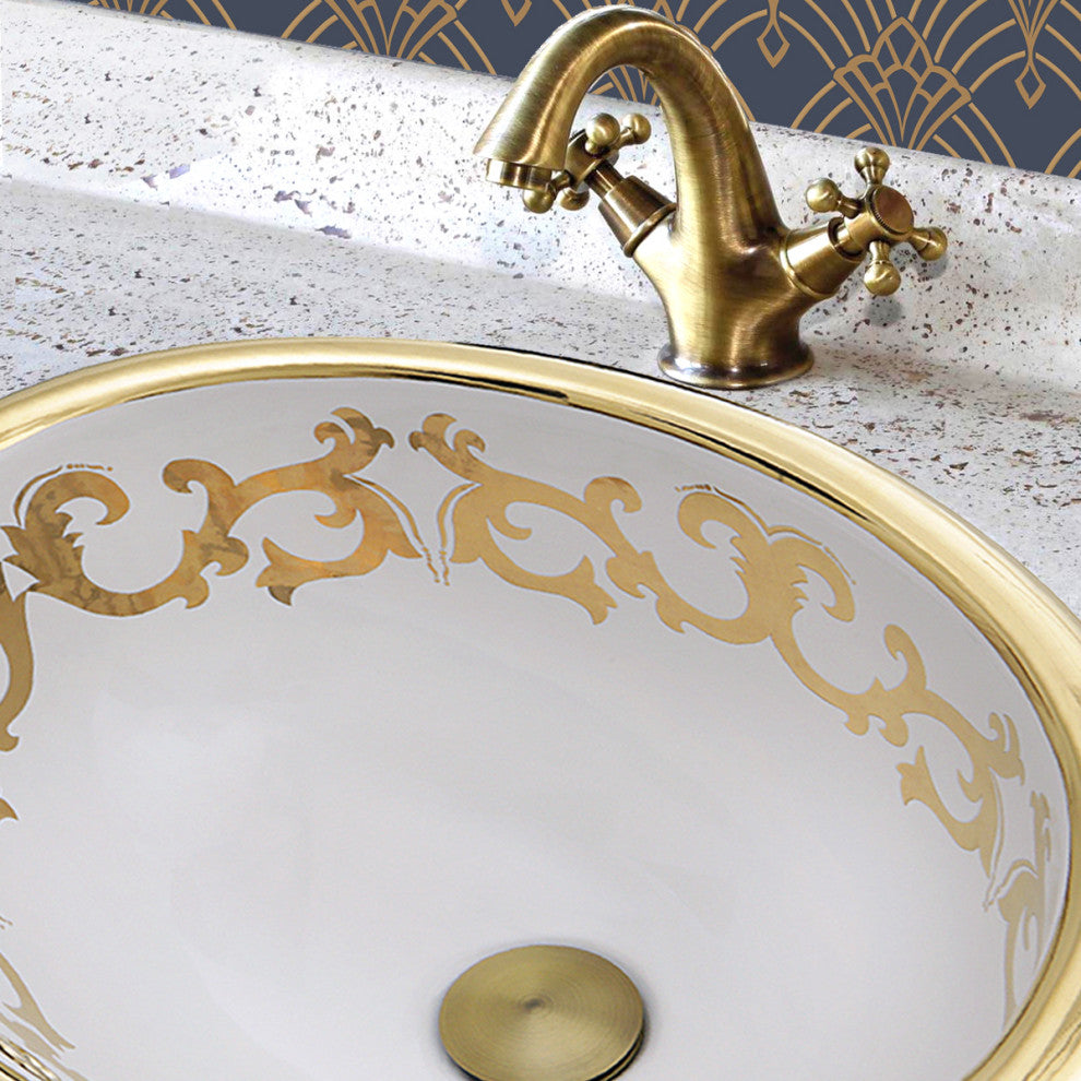 Nantucket Sinks Sanremo Italian Fireclay Gold Vanity Sink