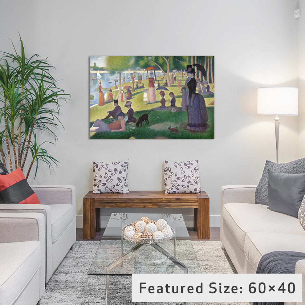 "Sunday Afternoon on the Island" by Georges Seurat, 26x18x1.5"