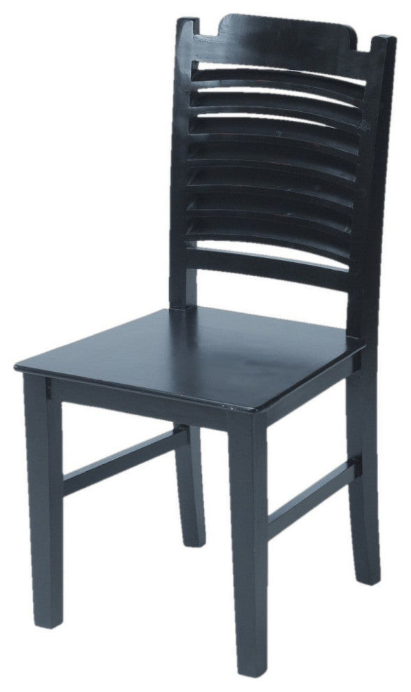 Solid Wood Dining Chair, Black
