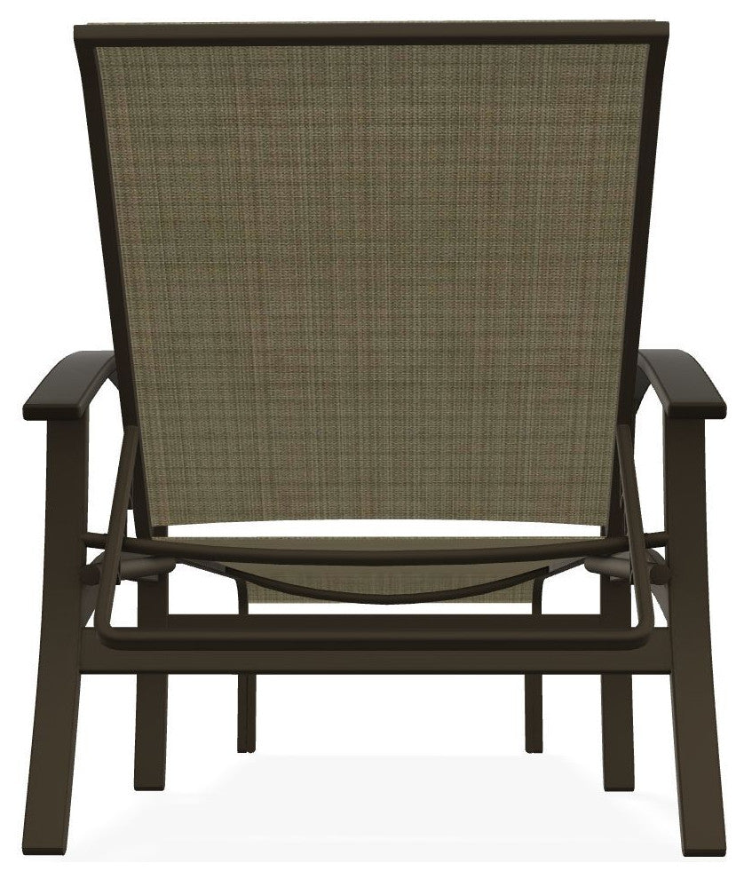 Belle Isle Sling 4-Position Outdoor Chaise Lounge, Elevation Stone/Warm Gray