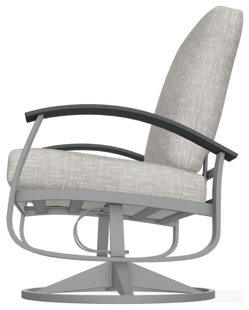 Belle Isle Cushion Outdoor Swivel Rocker, Hither Pewter/Graphite