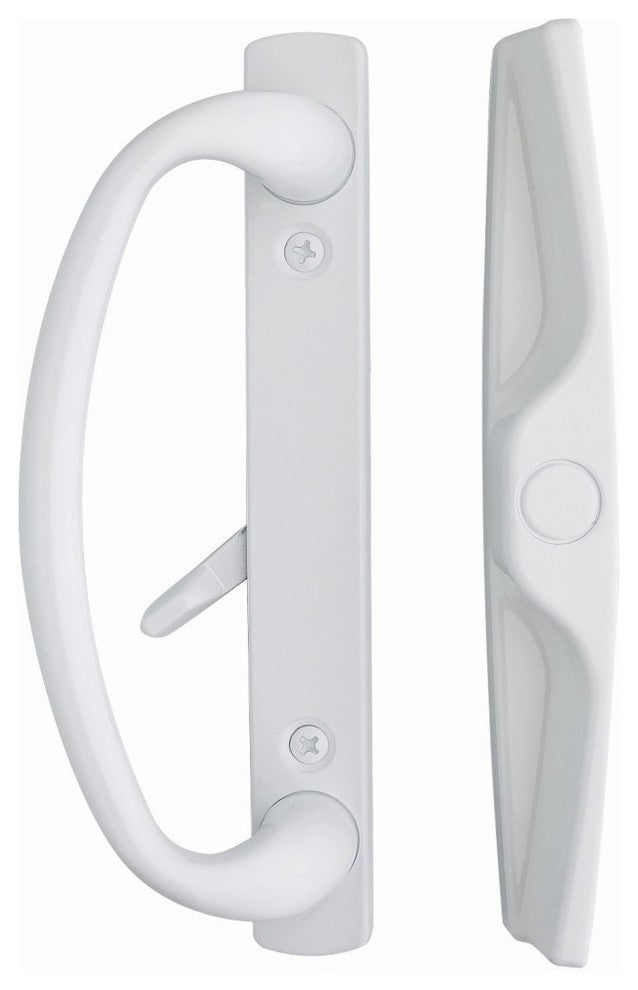 Euro-Charlotte Sliding Door Handle With 3.93" CTC Screwholes, White