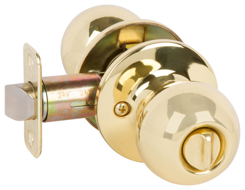 Callan Fairfield Privacy Knob Set, Bright Brass