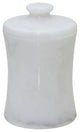 Vinca Collection Pearl White Marble 3" x 5" Cannister
