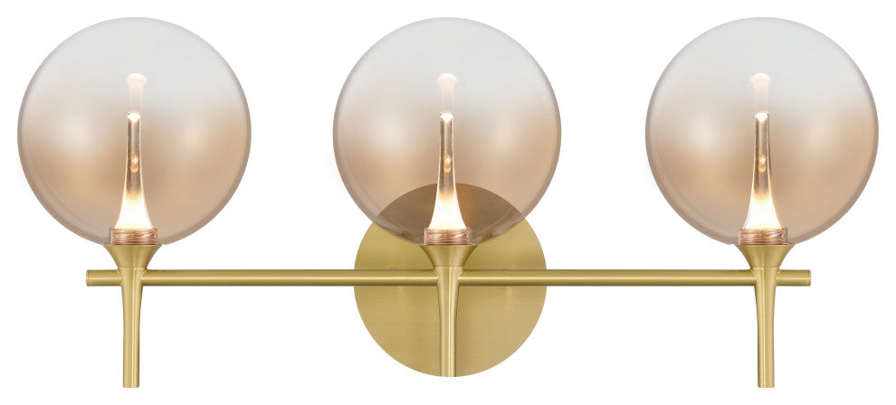 Iissa, Vanity, 3Lt, Gold, Amber Glass