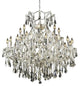 Elegant Maria Theresa Dining Room Light, Chrome Finish With Royal Cut Crystal