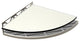 TileWare Structural Surfaces Claddy T-Shelf w/ Glass Cover, Cotton