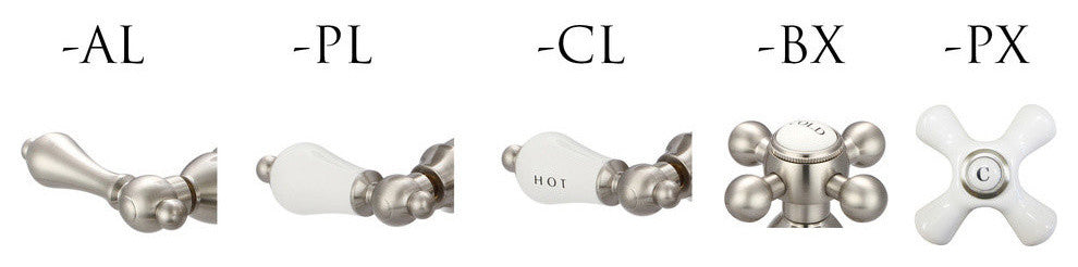 Elegant Spout Wall Mount Vessel/Lavatory Faucet, Porcelain lever handles