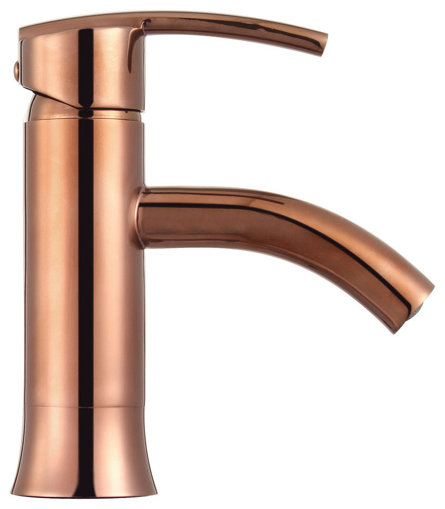 Waverly 7" Single Hole Bathroom Sink Faucet, Rose Gold