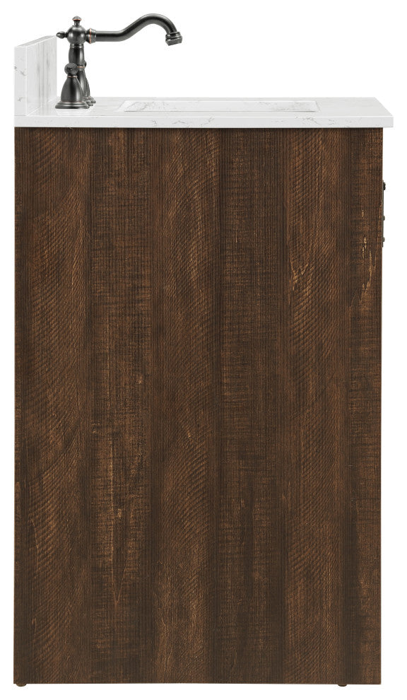 Rafter 60" Bathroom Vanity, Rustic Brown