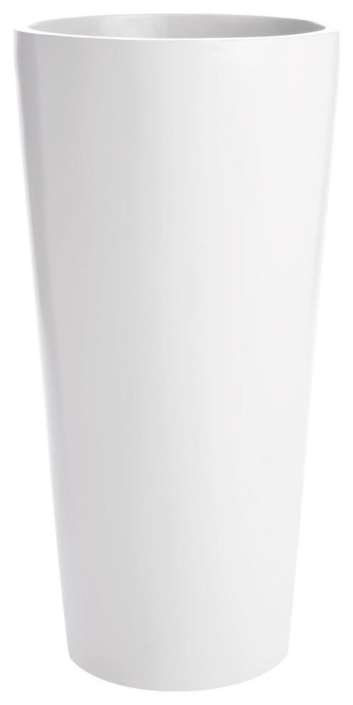 Sonoma Tall Cylinder Planter, White, 15"x30"