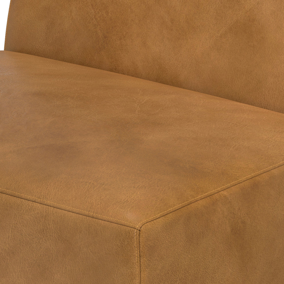 Rex Center Armless Sofa Module in Genuine Leather