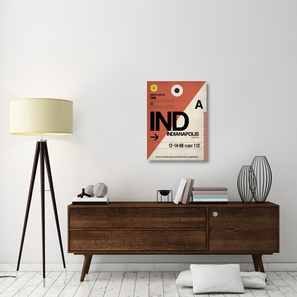 "IND Indianapolis Luggage Tag 1" Fine Art Print