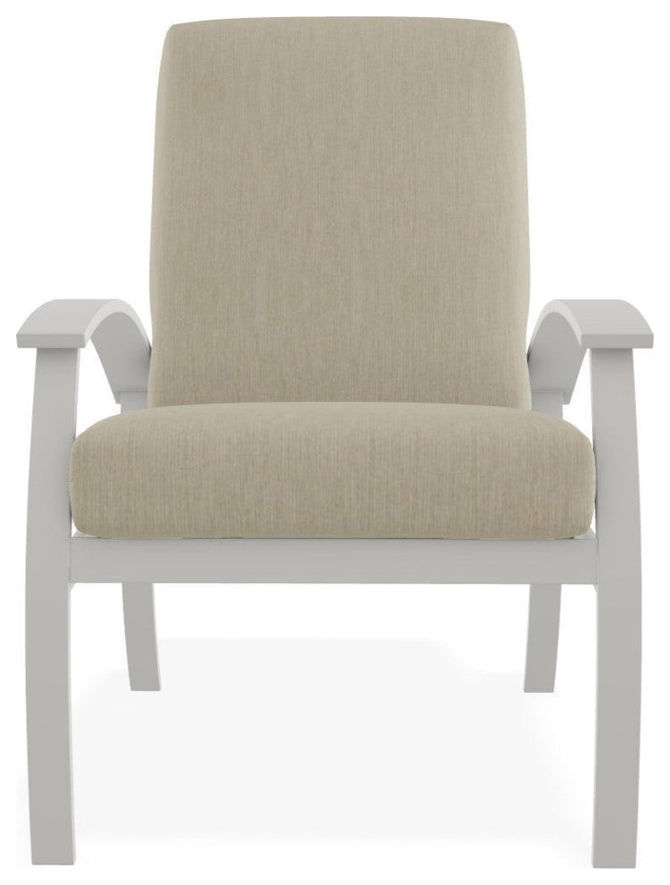Belle Isle Cushion Deep Seating Outdoor Armchair, Huskie/Snow