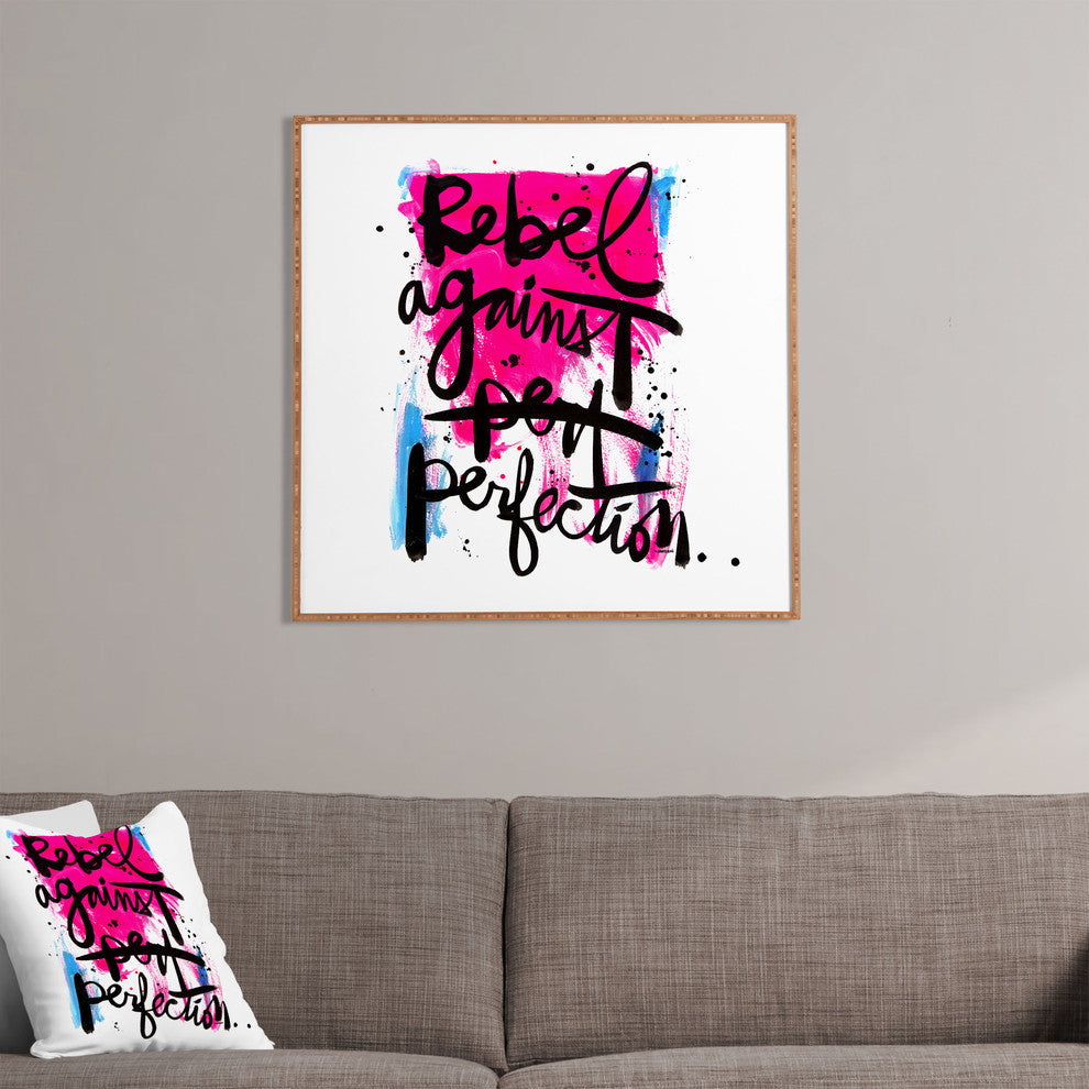 Deny Designs Kal Barteski Rebel Against Perfection Framed Wall Art