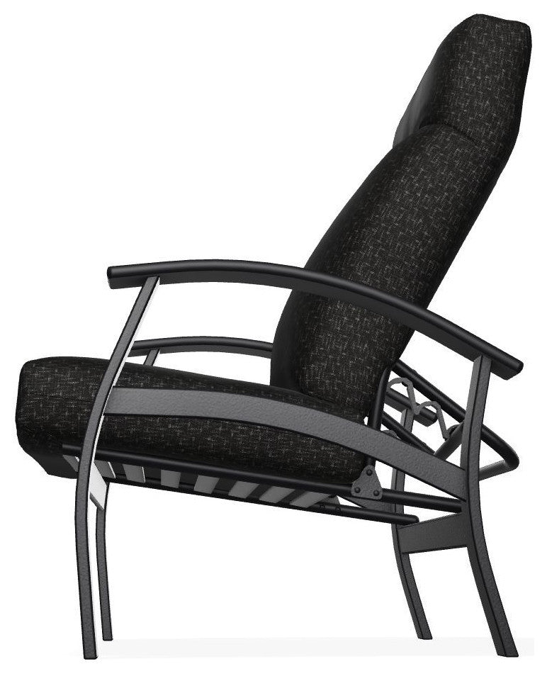 Belle Isle Cushion Outdoor Adjustable Back Chair, Hither Char/Black
