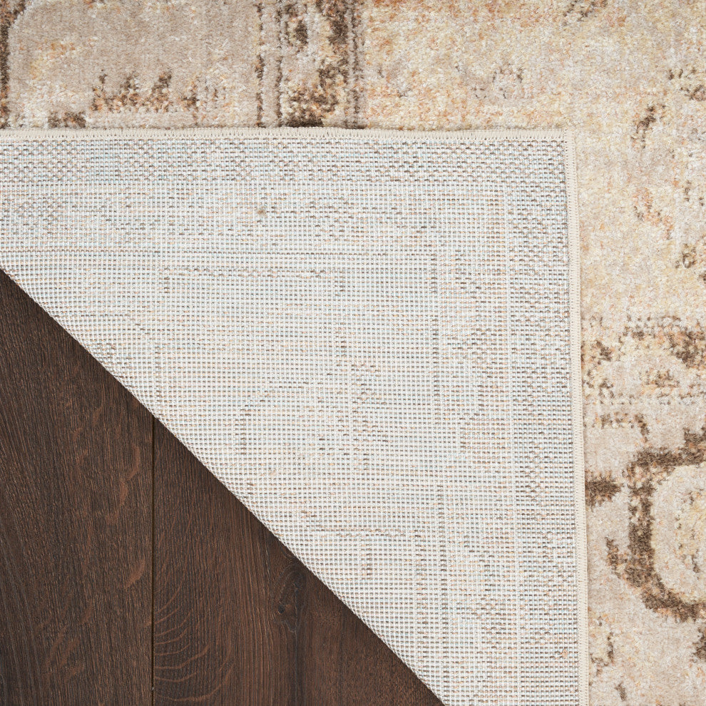 Nourison Astra Machine Washable 4' x 6' Beige Vintage Indoor Rug