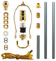 Royal Designs DIY Lamp Making Kit - Make, Refurbish, and Repair, Polished Brass,